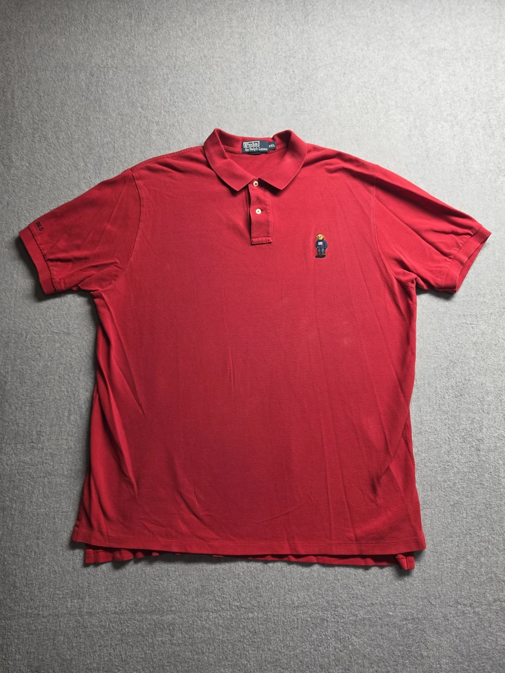 Polo Ralph Lauren Polo Bear Shirt Men's Size 2XL Red Vintage Polo RL13